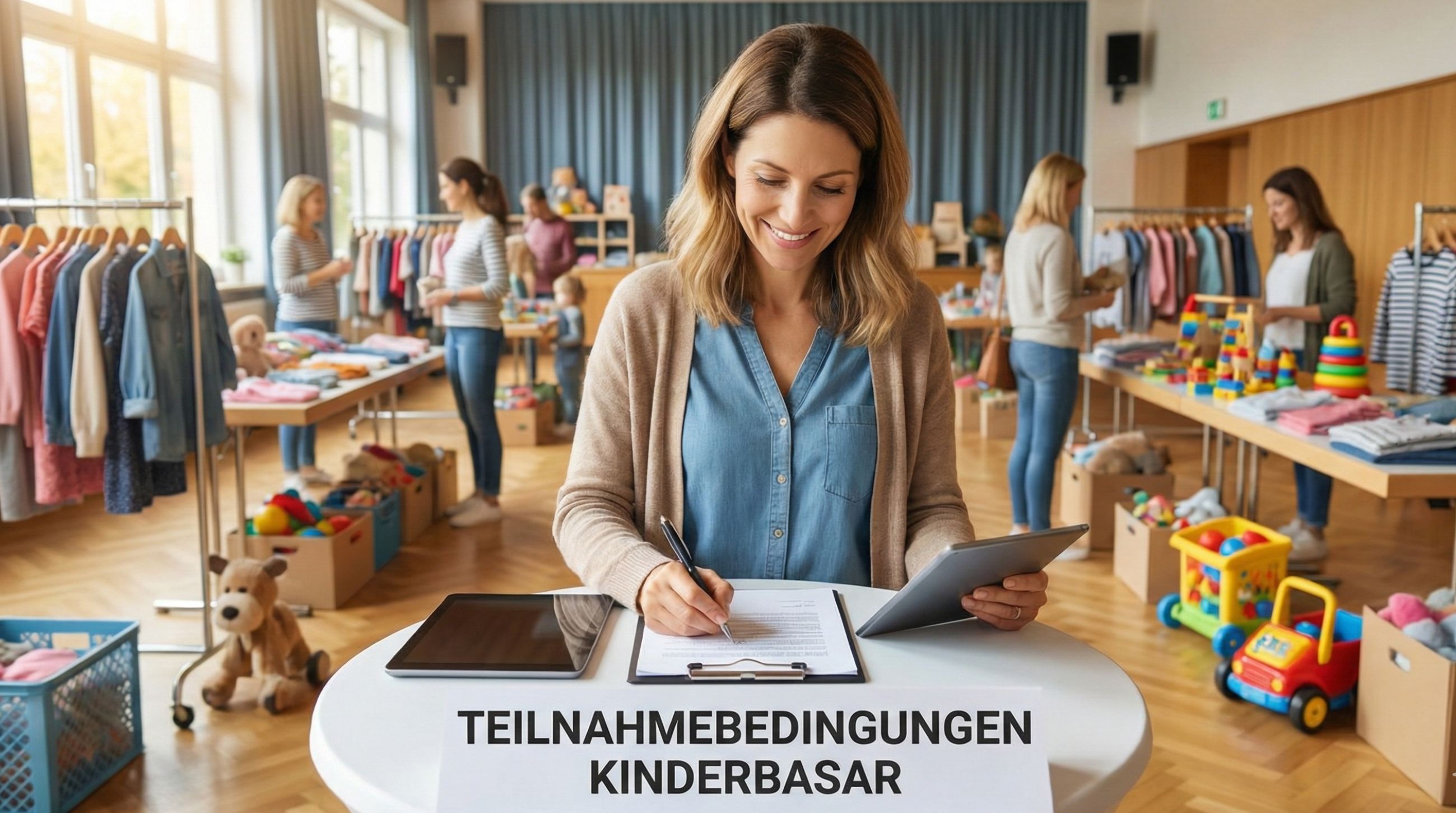 Teilnahmebedingungen für Kinderbasare u. Abgabebasare: Eine Vorlage gegen das Chaos